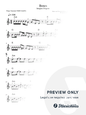 Bones (Imagine Dragons) [very easy]