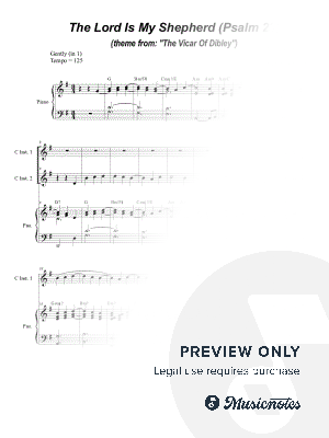 The Lord Is My Shepherd (Psalm 23) (Duet for C-Instruments)