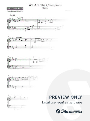 We Are the Champions (Queen) [easy]