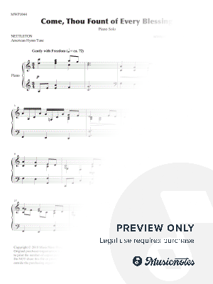 Come, Thou Fount of Every Blessing (Solo Piano)