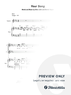 Your Song (2-part choir - (SA)