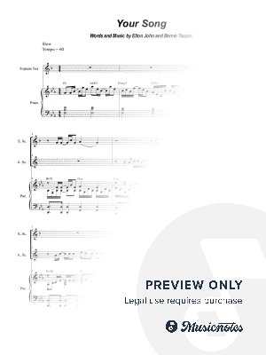 Your Song (Duet for Soprano and Alto Saxophone)