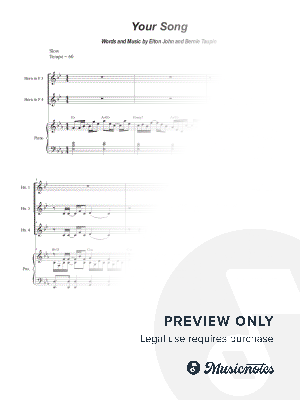 Your Song (French Horn Quartet and Piano)