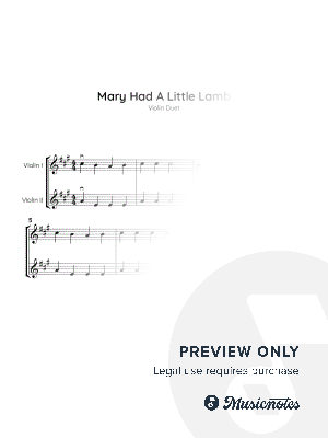 Mary had a little lamb Violin Duet (EASY VIOLIN)