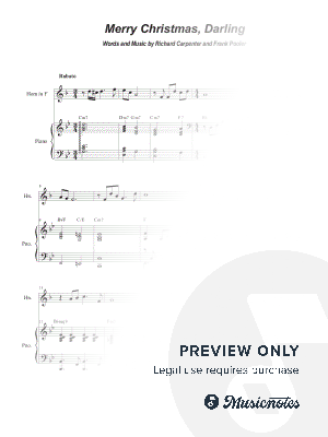 Merry Christmas, Darling (French Horn solo and Piano)