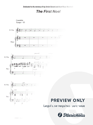 The First Noel (Flute or Violin solo and Piano)
