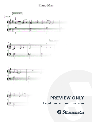 Piano Man - Intermediate