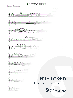 Lily Was Here - Candy Dulfer (Advanced Soprano Saxophone) - Original Key