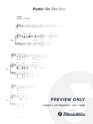 Puttin' On The Ritz (Unison choir - Medium Key)