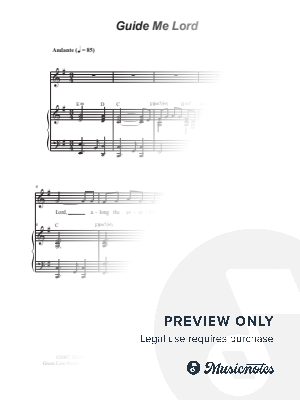 Guide Me Lord (Unison choir - High Key)