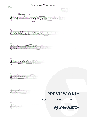 Someone You Loved - Lewis Capaldi - Advanced Flute (original key & full version)
