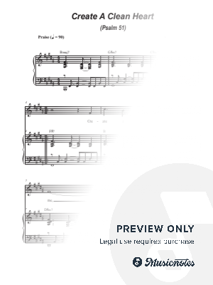 Create A Clean Heart (Psalm 51) (Unison choir)