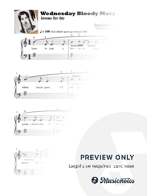 Wednesday Tiktok Dance (Grade 2) Piano Sheet Music Easy Solo