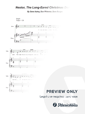 Nestor, the Long-Eared Christmas Donkey (Vocal solo with TTB)