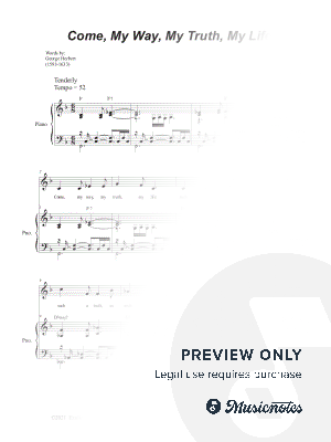 Come, My Way, My Truth, My Life (The Call) (Unison choir - High Key)
