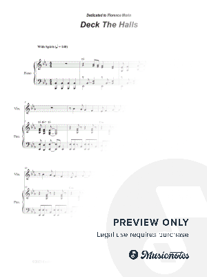 Deck The Halls (Violin solo and Piano)