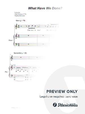 What Have We Done? (Unison choir - Medium Key)