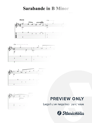 Sarabande in B Minor