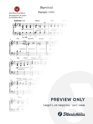 Daylight - Survival - Piano Solo