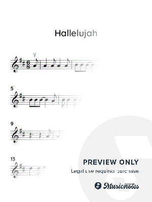 Hallelujah by Cohen, Leonard (EASY VIOLIN WITH TUTORIAL VIDEO)