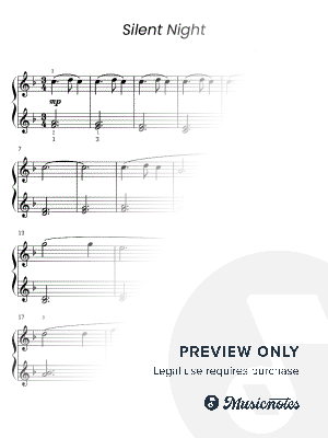 Silent Night * Easy Piano BEST SELLER