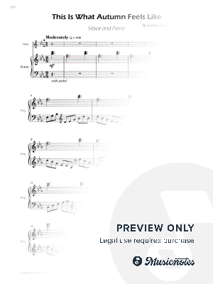 this is what autumn feels like - Voice and Piano (Full Score and Parts)