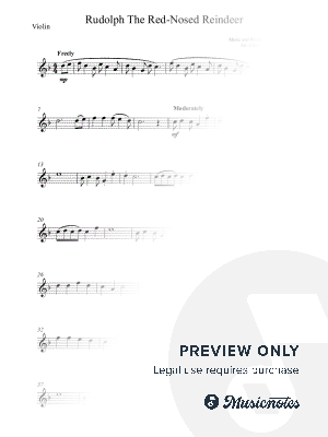 Rudolph the Red-Nosed Reindeer - Easy Violin & Alto Saxophone Duet