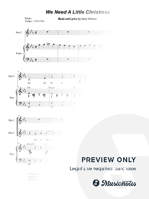 We Need a Little Christmas (2-part choir)
