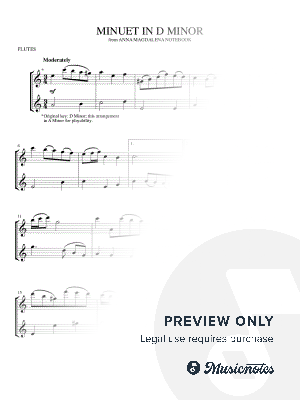 Minuet in D Minor (from Anna Magdalena Notebook)