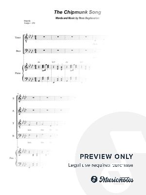 The Chipmunk Song (Vocal Quartet - (SATB)