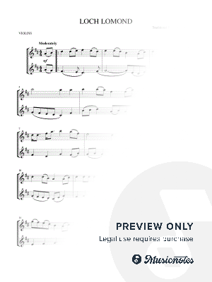 Loch Lomond for violin duet