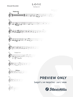 L-O-V-E - Nat King Cole - RECORDER (full version)