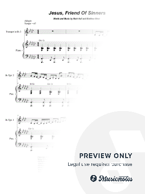 Jesus, Friend of Sinners (Duet for Bb-Trumpet)