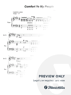 Comfort Ye My People (Bb-Clarinet and Piano)