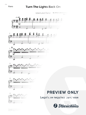 Turn the Lights Back On - Piano Accompaniment