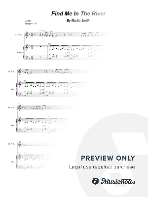 Find Me In the River (Flute or Violin solo and Piano)