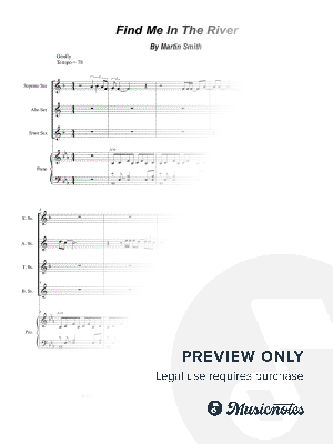 Find Me In the River (Saxophone Quartet and Piano)