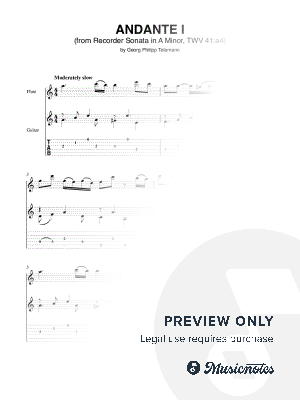 Andante I (from Recorder Sonata in A Minor, TWV 41:a4)
