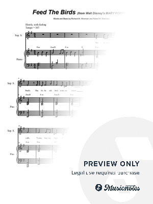 Feed the Birds (Soprano solo with SATB)