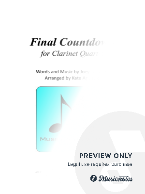The Final Countdown - Clarinet Quartet