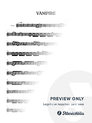 Olivia Rodrigo • Vampire • flute sheet music
