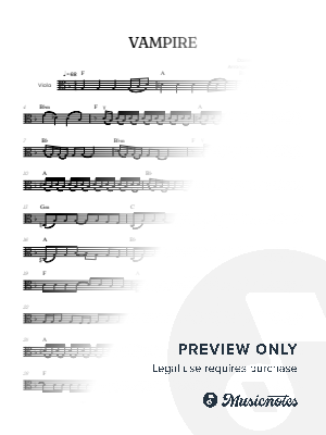 Olivia Rodrigo • Vampire • viola sheet music [chords]