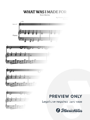 Billie Eilish • What Was I Made For? from Barbie • french horn sheet music with piano accompaniment