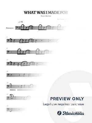 Billie Eilish • What Was I Made For? from Barbie • bassoon sheet music