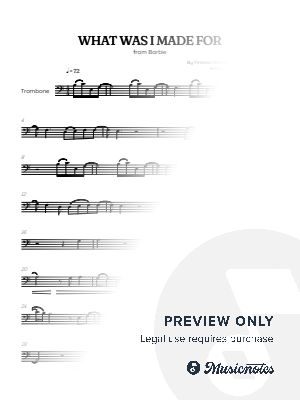 Billie Eilish • What Was I Made For? from Barbie • trombone sheet music