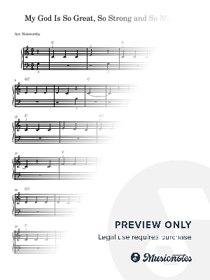 My God Is So Great So Strong and So Mighty [Quick Learn Solo - Very Easy Beginner] Traditional