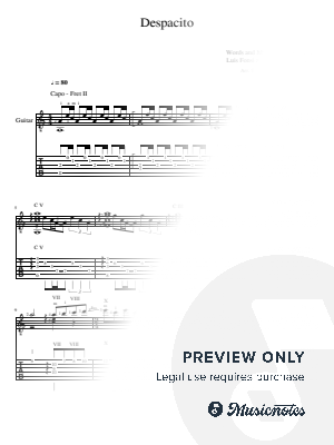 Despacito - Arr. for Guitar with Tabs