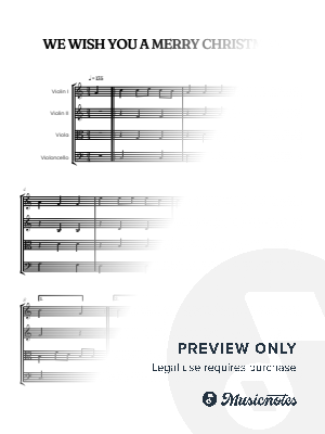 We Wish You a Merry Christmas • string quartet sheet music