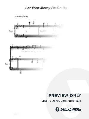 Let Your Mercy Be On Us (Unison choir)