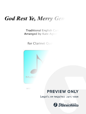 God Rest Ye, Merry Gentlemen - for Clarinet Quartet